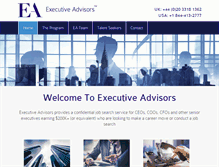 Tablet Screenshot of executive-advisors.com